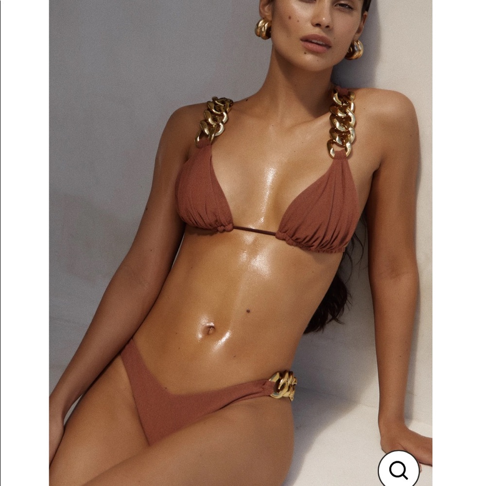 Same Los Angeles gold chain high rise bottom